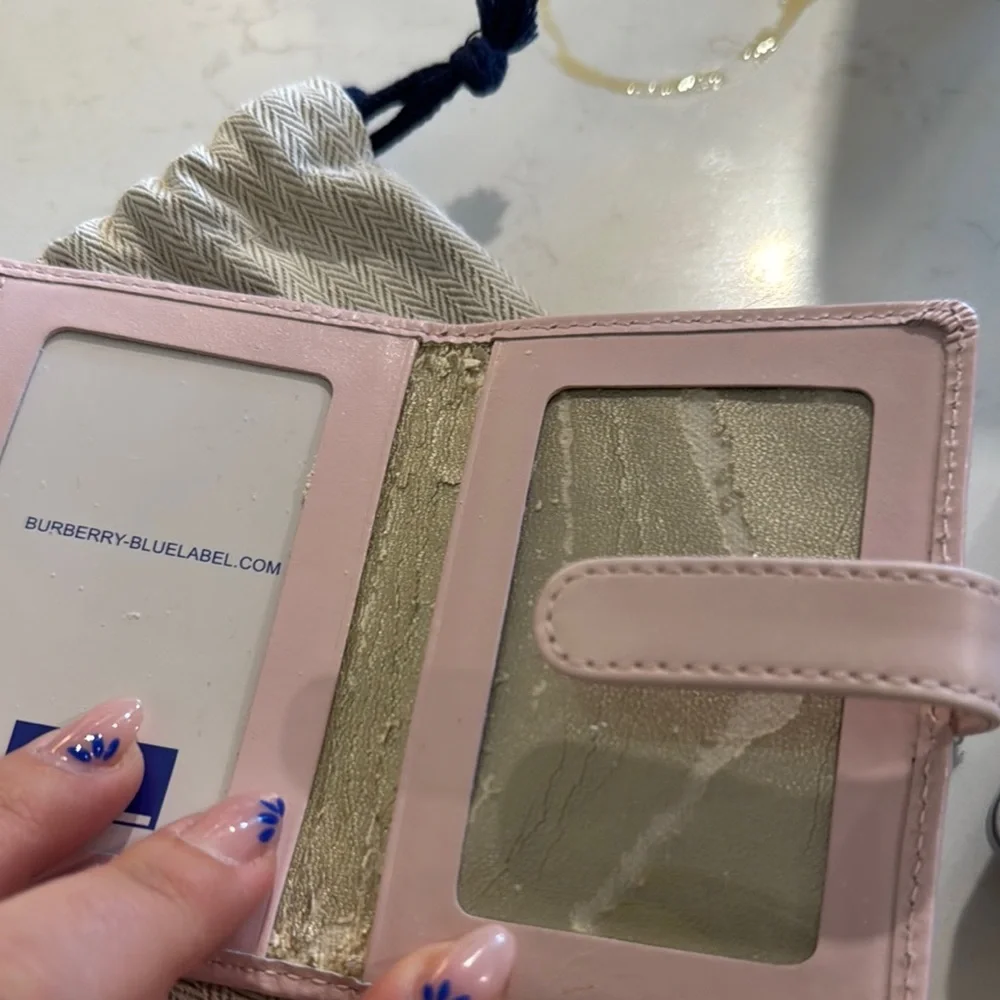 Burberry Blush Pink Leather Card Holder - Picture 3 of 4